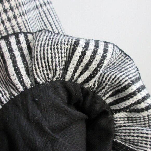 Club Monaco Plaid Blazer Jacket Women Size 6 Gray Ruffle Sleeve Hem Career 558 - Picture 7 of 10